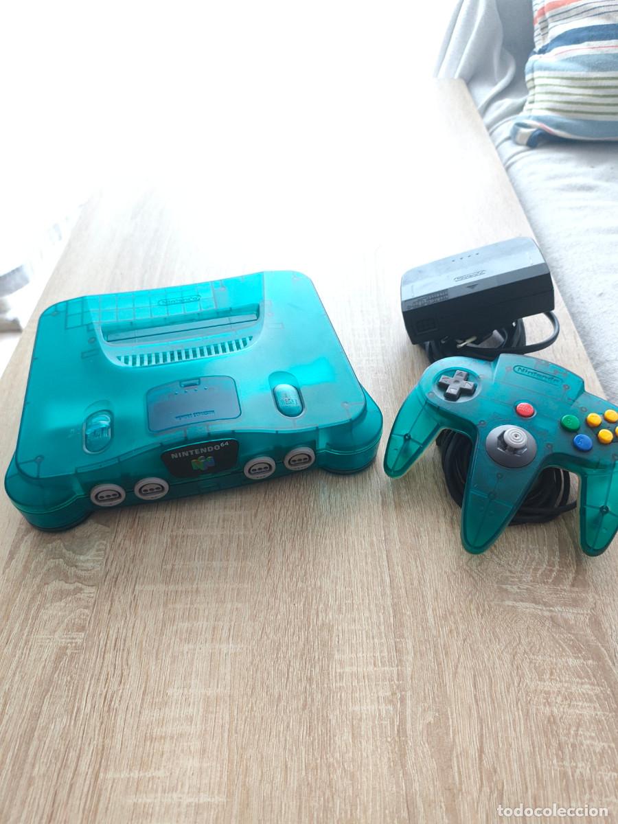 Videojuegos y consolas: Consola Nintendo 64 Ice Blue + Mando