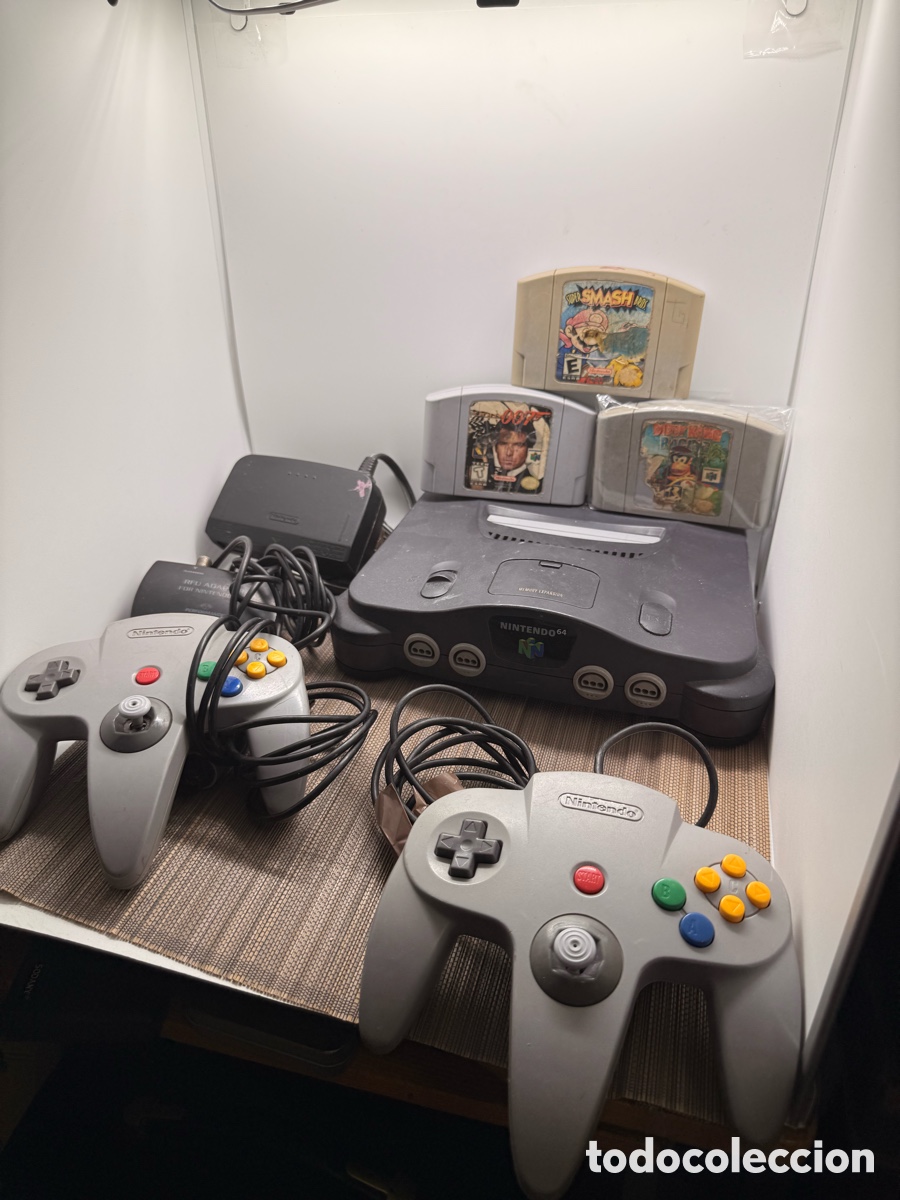 Videojuegos y consolas: Nintendo 64 NTSC + 2 mandos originales + 3 juegos &ndash; Probada y funcionando
