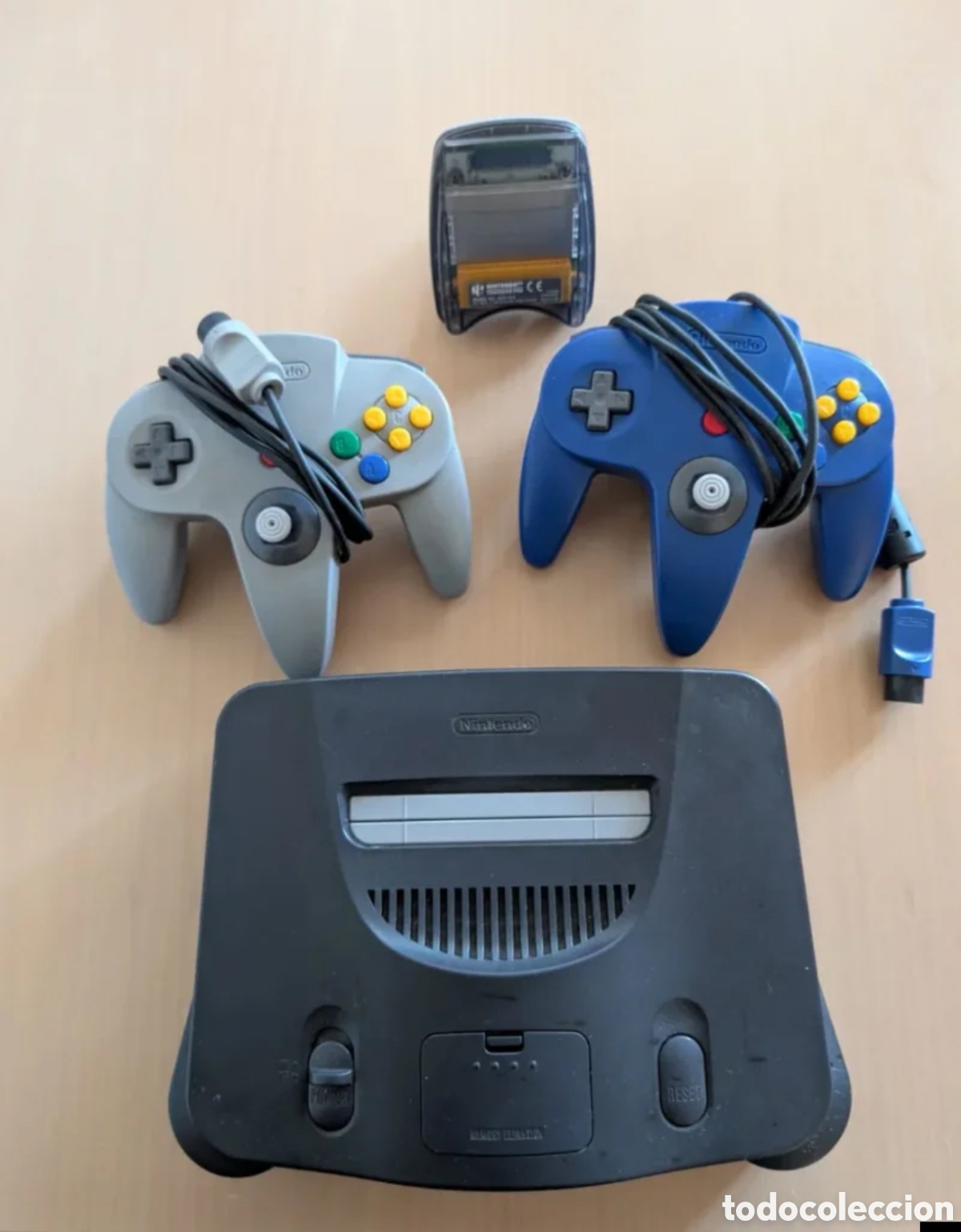 Videojuegos y consolas: Lote Nintendo 64 (N64) + 2 Mandos + Transfer Pak + 7 Juegos TOP (Zelda, Mario 64, Pok&eacute;mon Stadium..)