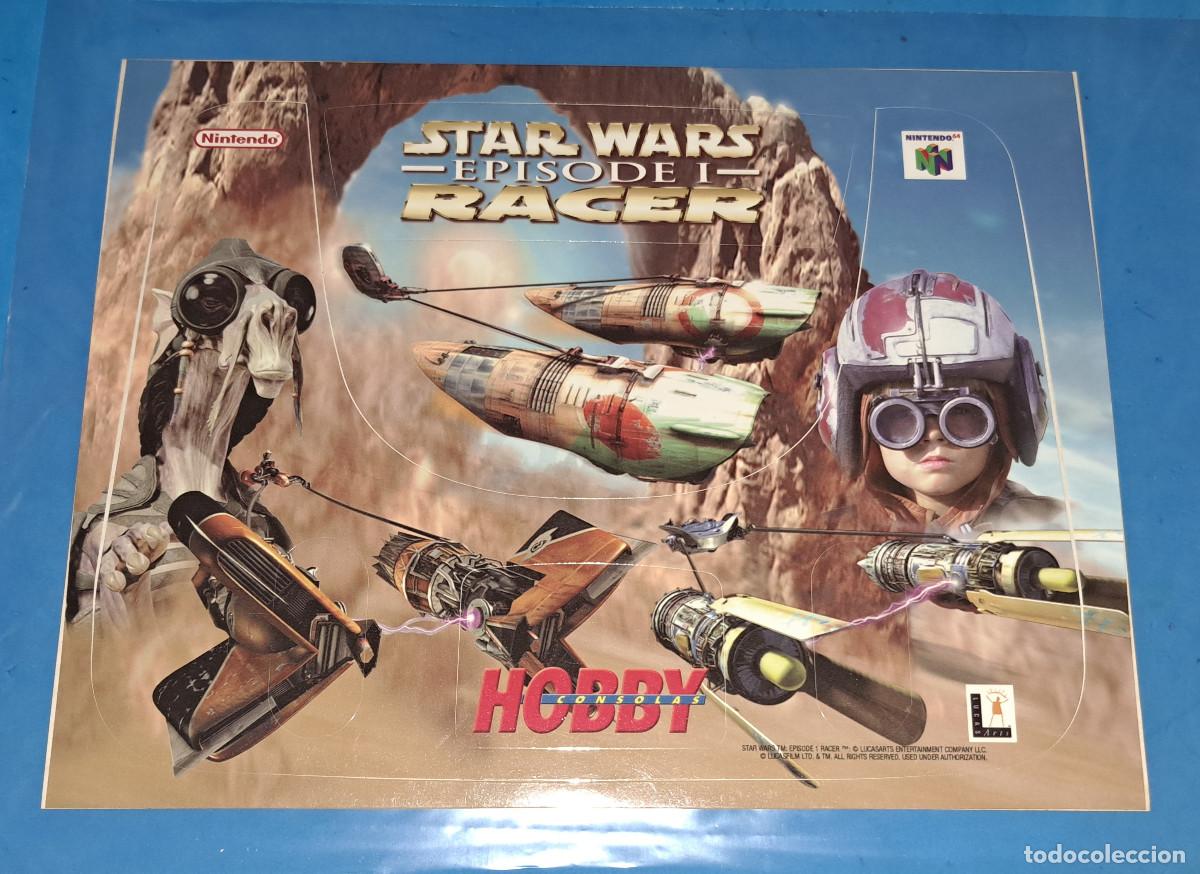 Videojuegos y consolas: NINTENDO 64 - PEGATINAS PARA LA CONSOLA - STAR WARS EPIDOSE 1 RACER - HOBBY CONSOLAS