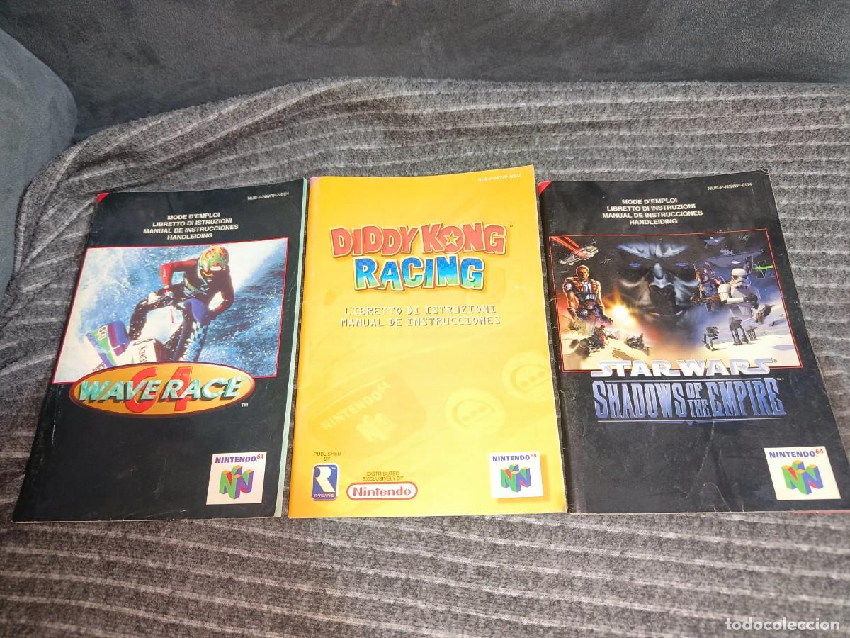 Videojuegos y consolas: Manuales 3 juegos nintendo 64 : Wave Race - Diddy Kong Racing - Star Wars Shadows of the empire