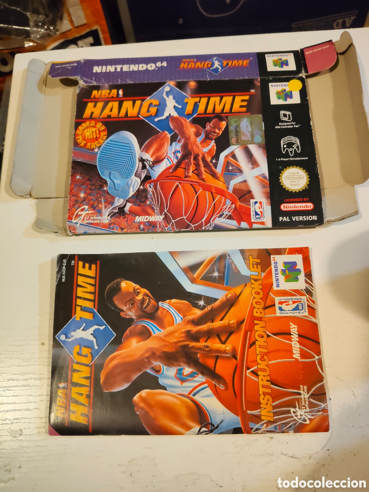 Videojuegos y consolas: Caja e instrucciones NBA Hang time Nintendo 64