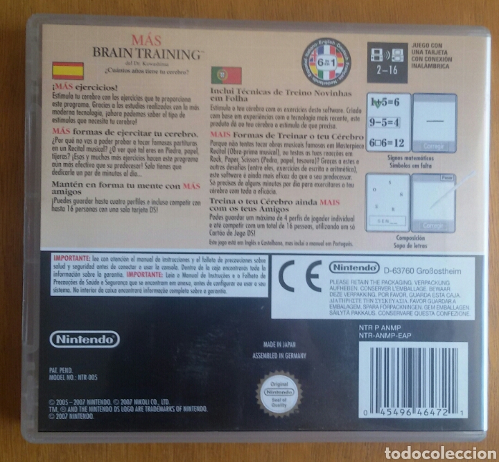 Videojuegos y consolas: M&Aacute;S BRAIN TRAINING del Dr Kawashima - Nintendo DS - Foto 2