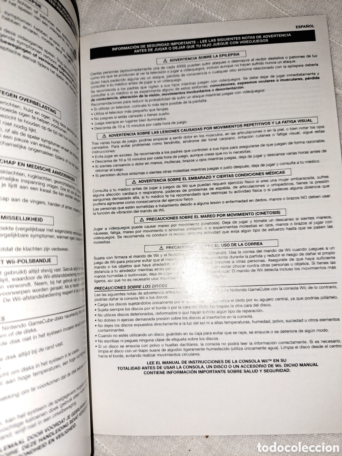 Videojuegos y consolas: FOLLETO DE PRECAUCIONES NINTENDO - Foto 2