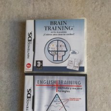 Videojuegos y Consolas: LOTE BRAIN TRAINING + ENGLISH TRAINING NINTENDO DS NDS PAL-ESPAÑA COMPLETOS. Lote 372572969