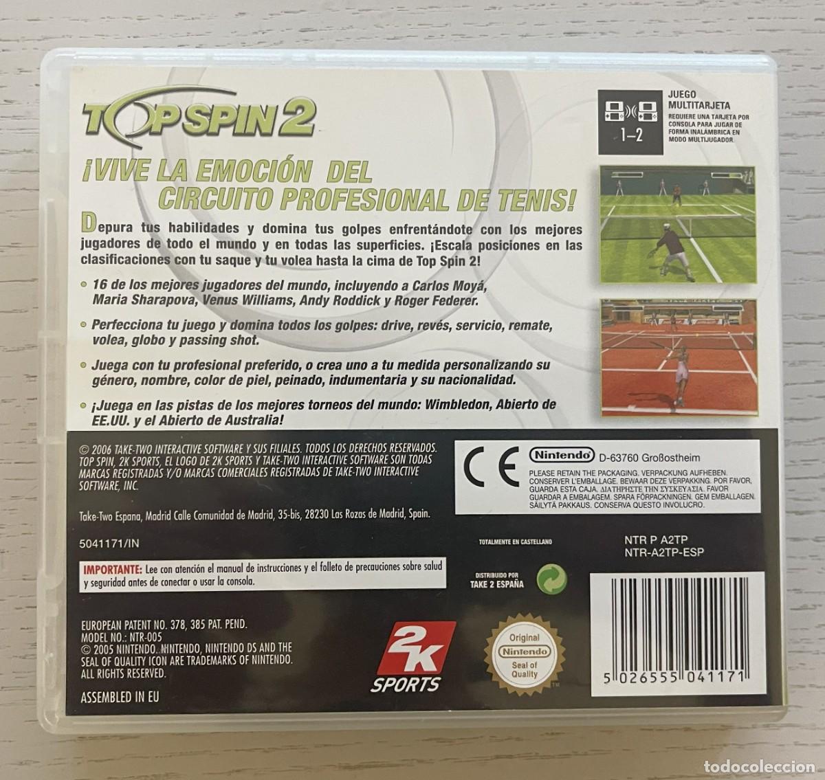 Videojuegos y consolas: TOP SPIN 2 - NINTENDO DS - ESPA&Ntilde;A - FUNCIONANDO - Foto 2