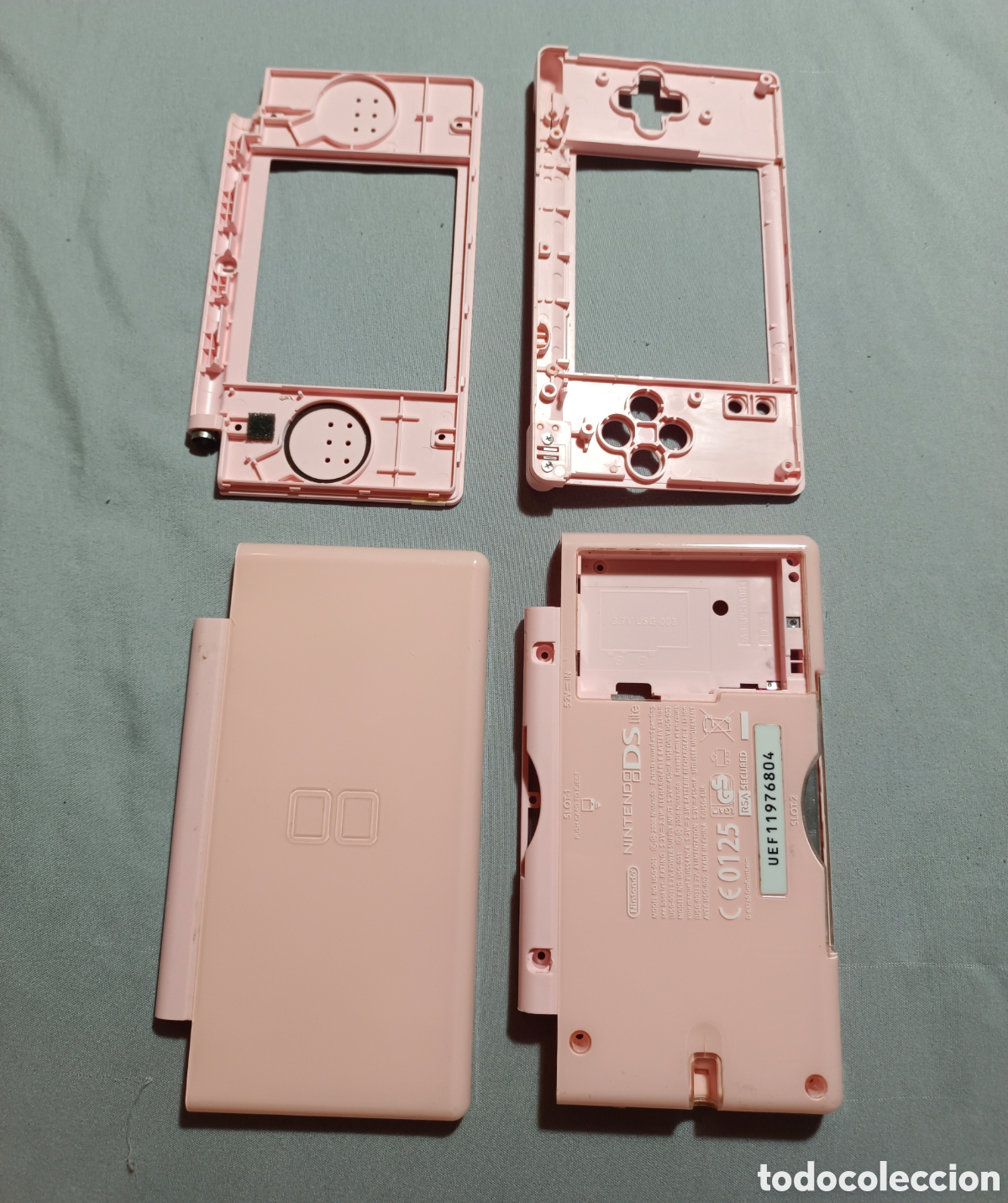 Videojuegos y consolas: Carcasa rosa original nintendo ds lite - Foto 1