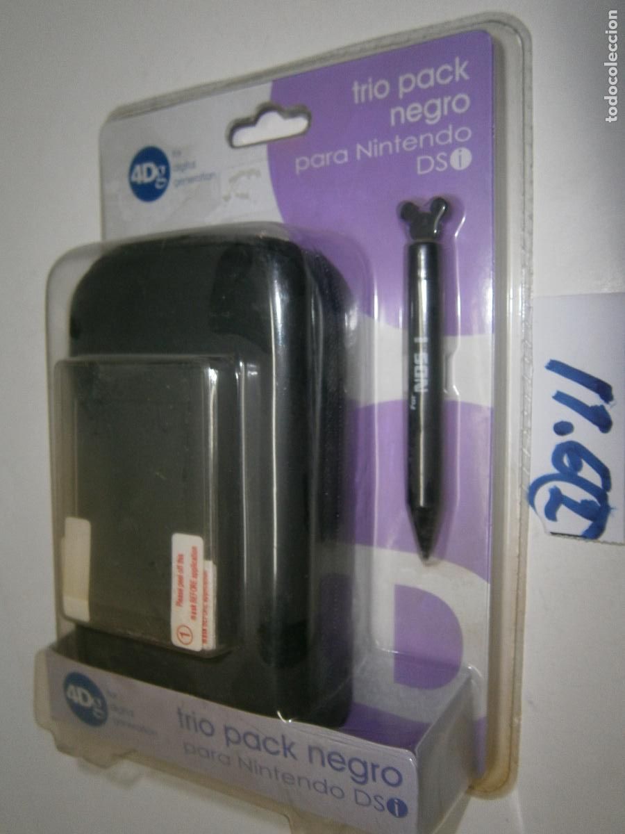 Videojuegos y Consolas: ANTIGUO PACK TRIO NEGRO FUNDA NINTENDO DS (BOLSA EVA, SET DE PROTECTORES PANTALLA Y STYLUS DISE&Ntilde;O)