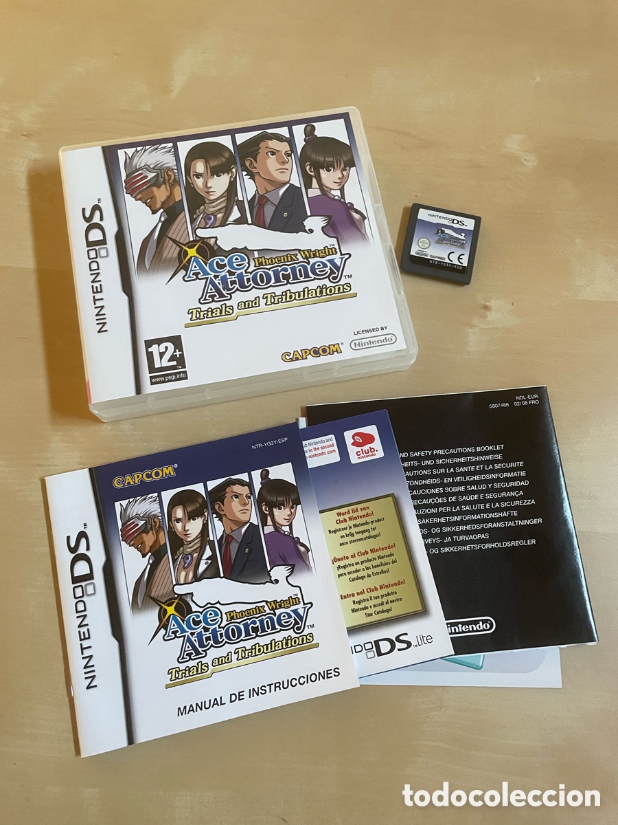 Videojuegos y Consolas: Ace Attorney Phoenix Wright Trials and Tribulations - PAL ESPA&Ntilde;A - 100% Completo - Nintendo DS 3DS