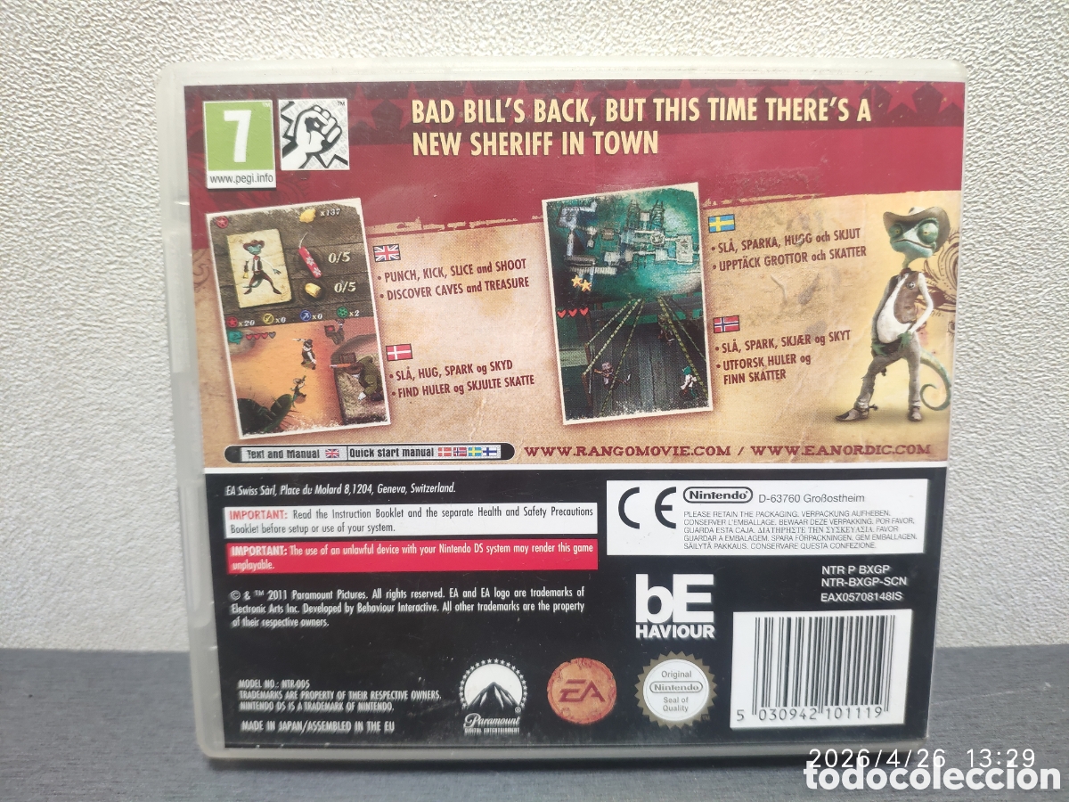 Videojuegos y consolas: Juego Nintendo DS Rango - Foto 3