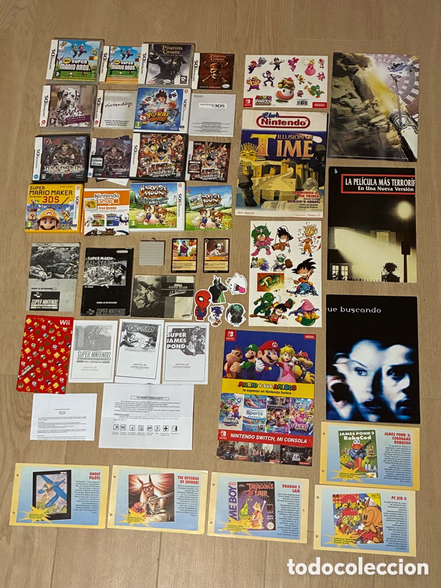 Jeux Vid&eacute;o et Consoles: GRAN LOTE VIDEOJUEGOS NINTENDO DS 3DS + MANUALES / TRUCOS / CLUB NINTENDO / POSTERS / PEGATINAS ..