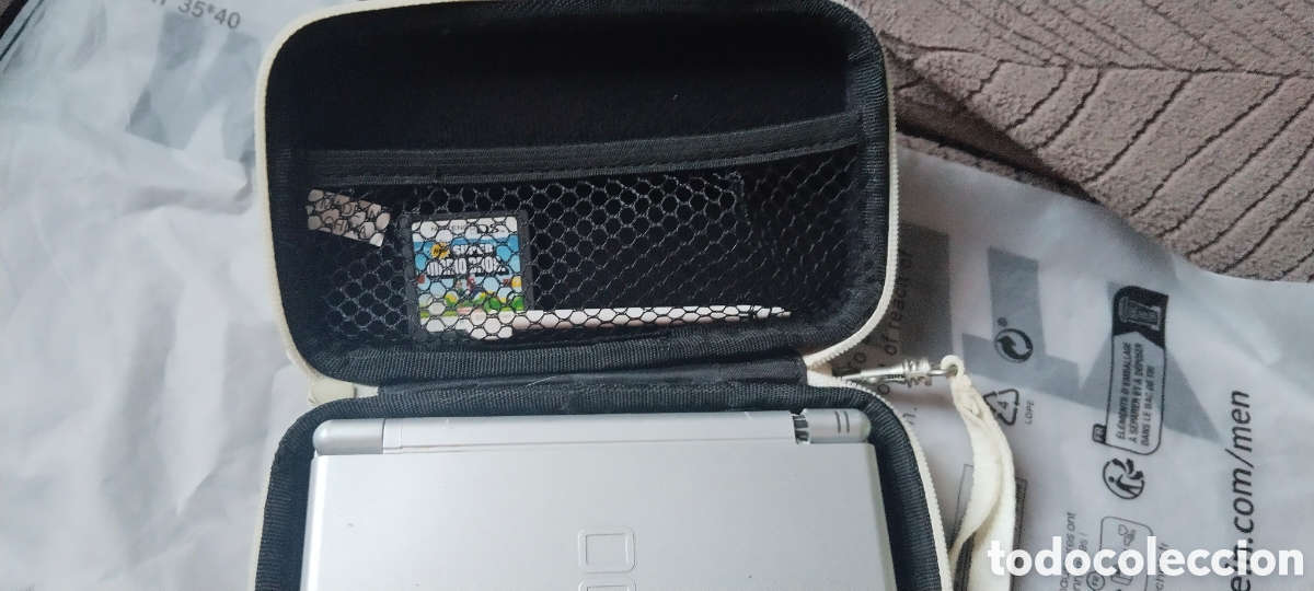 Video Games and Consoles: Nintendo DS Lite Plata + New Super Mario Bros + M3 DS Simply + Funda + Cargador | Funciona