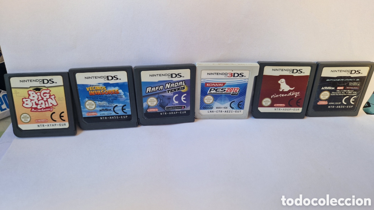 Videojuegos y consolas: Lote 6 juegos originales Nintendo DS + 3DS (Big Brain Academy, Nintendogs, PES 2012 3D, Rafa Nadal T