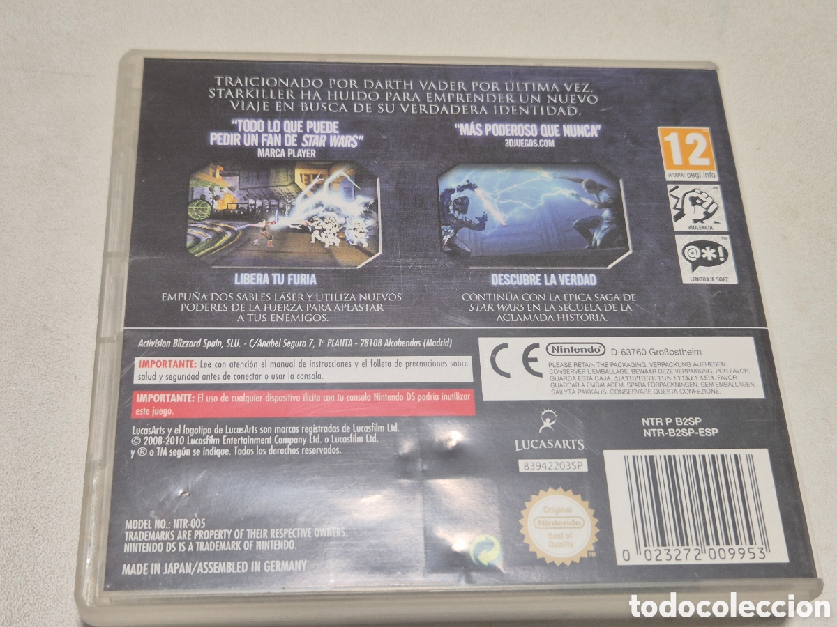 Videojuegos y consolas: STAR WARS EL PODER LA FUERZA II . Ds - Foto 2