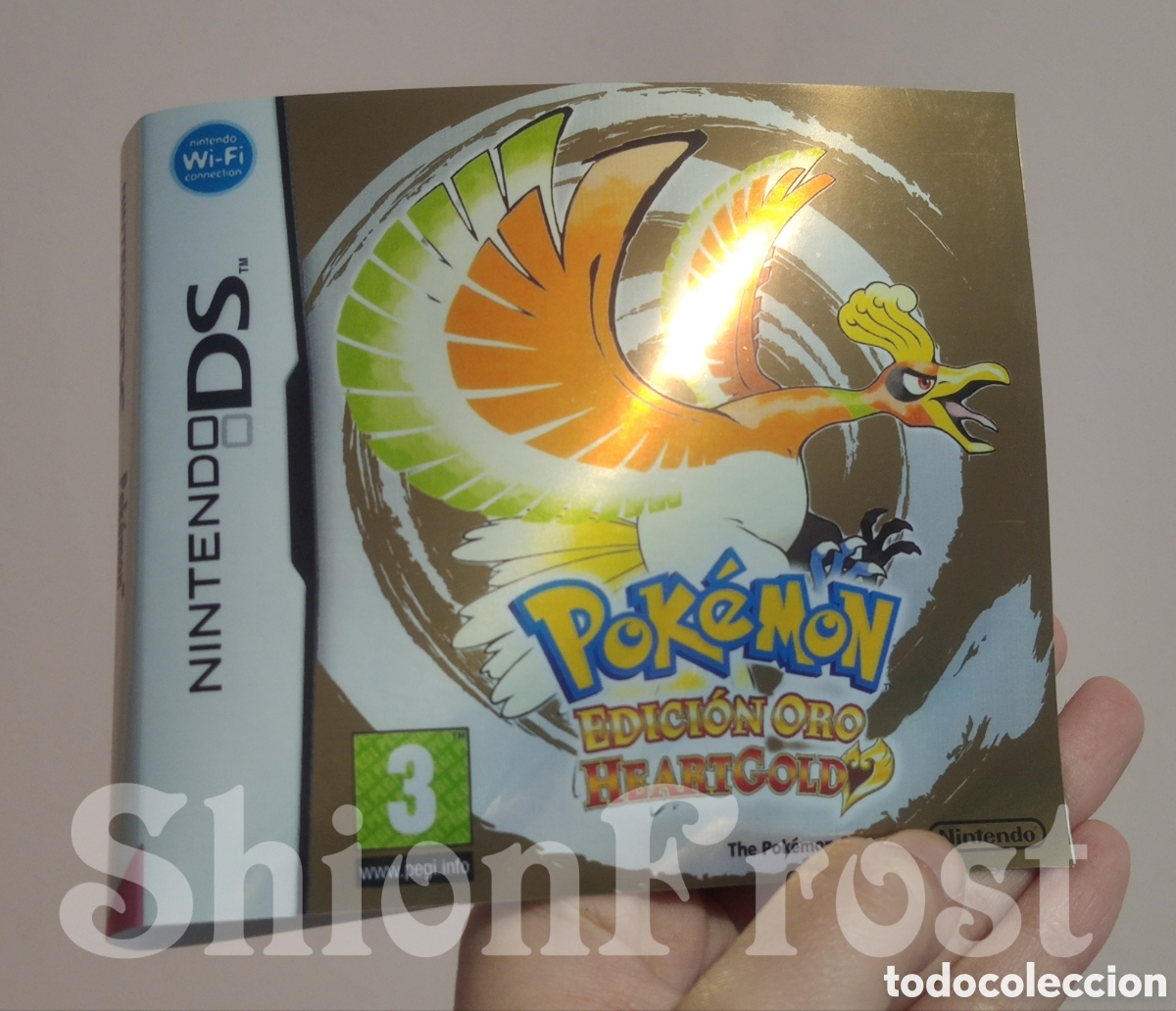 Videojuegos y consolas: Caja METALIZADA Pok&eacute;mon Edici&oacute;n Oro Heartgold - Repro - (Nintendo DS)