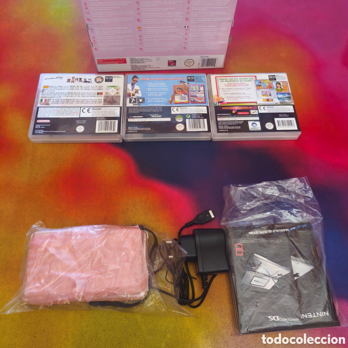 Videojuegos y consolas: Nintendo DS Fat Rosa + Caja + 3 Juegos - Foto 11