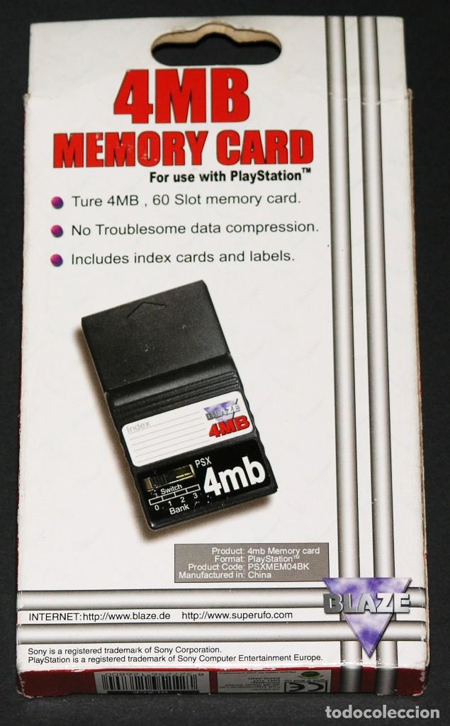 Videojuegos y Consolas: MEMORY CARD PLAYSTATION 1 PSX 4 MB BLAZE COLOR NEGRO - Foto 2 - 123083627