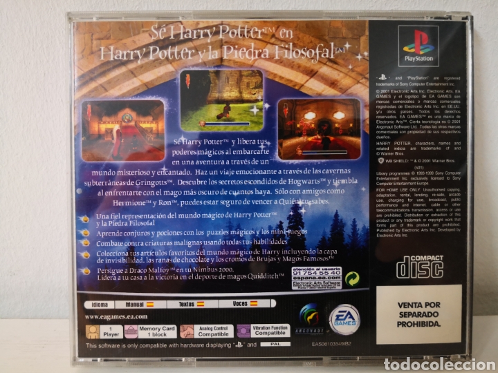 Videojuegos y Consolas: EDICIÓN ESPECIAL - HARRY POTTER Y LA PIEDRA FILOSOFAL. JUEGO PLAYSTATION 1 (PSX). COMPLETO - Foto 3 - 248500575