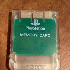 Videojuegos y Consolas: MEMORY CARD ORIGINAL TRANSPARENTE SONY PLAY STATION 1 PS ONE PSX. Lote 370920106