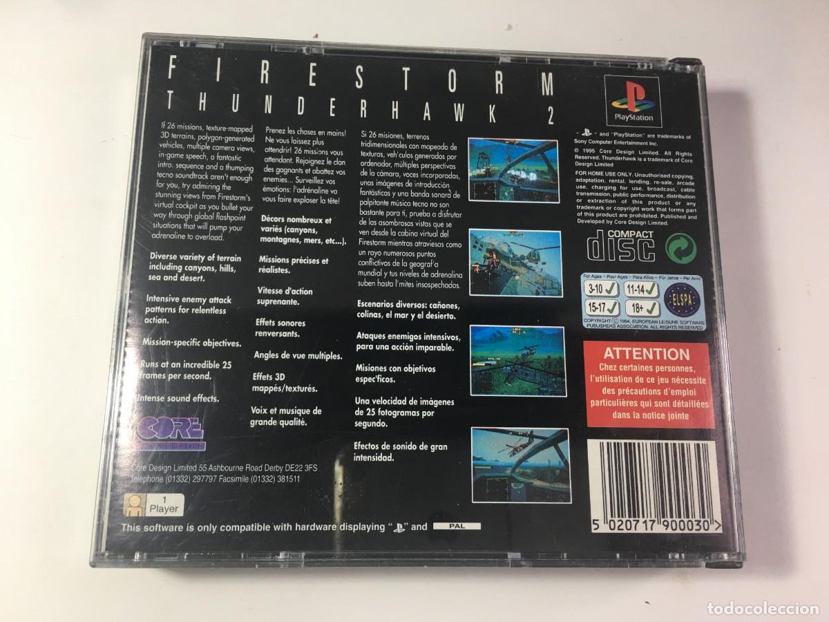 Videojuegos y consolas: FIRESTORM THUNDERHAWK 2 - PS1 - PLAYSTATION 1 - Foto 4