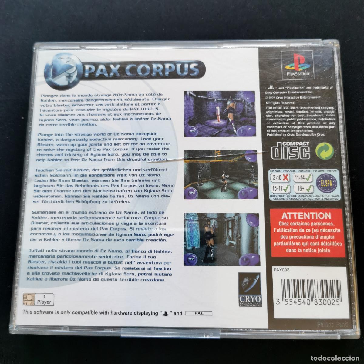 Jeu PlayStation 1 - Pax Corpus - Bon état Boîtier Manuel - Nintendo DS