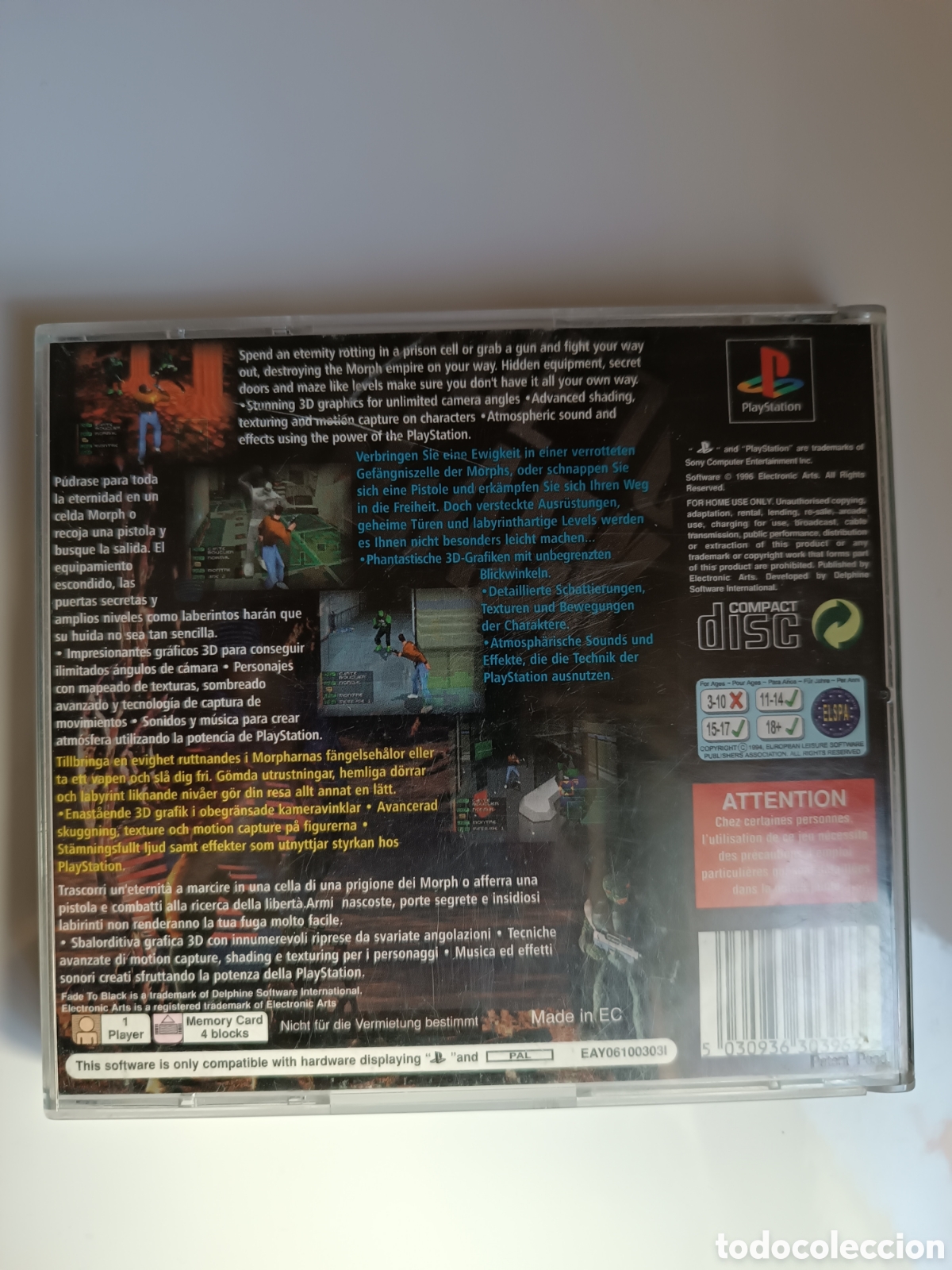 Videojuegos y consolas: Fade to the Black ps1 - Foto 2