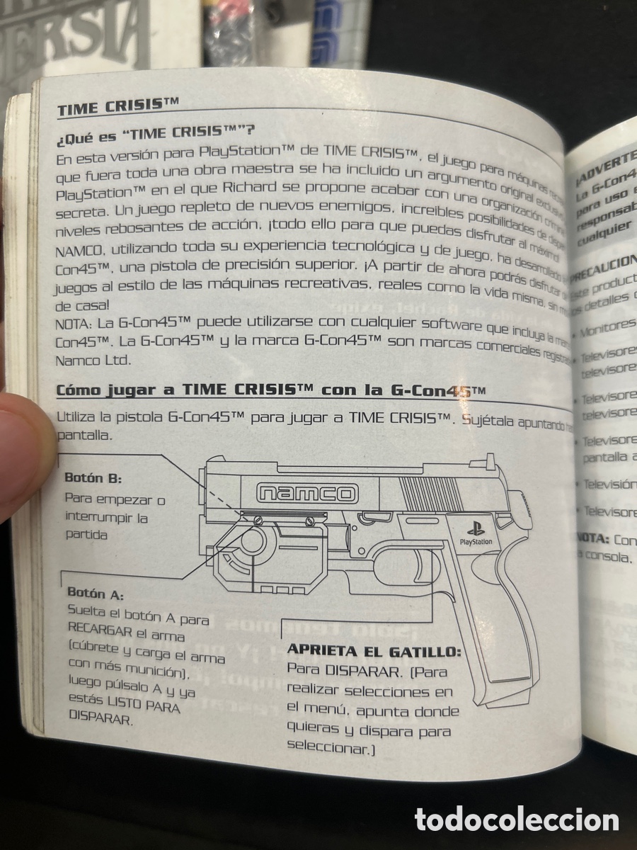 Videojuegos y consolas: PS1 Time Crisis platinum, Manual - Foto 3
