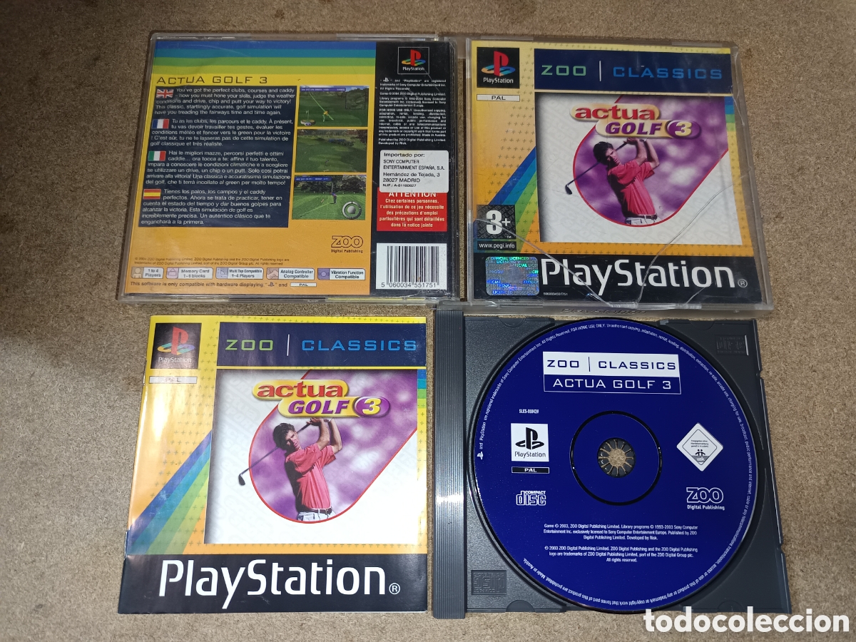 Videojuegos y consolas: PS1 ACTUA GOLF 3 PAL ESP COMPLETO - Foto 1