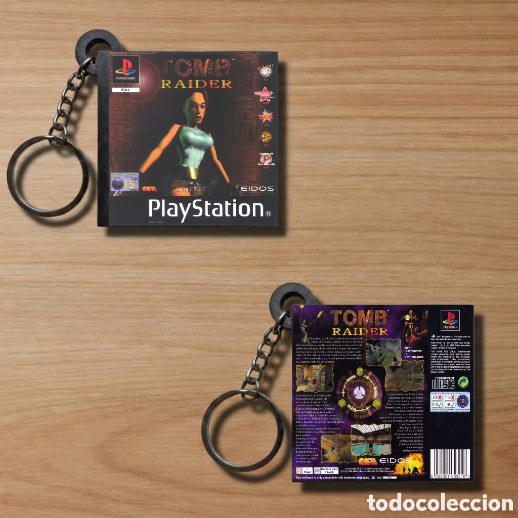 Videojuegos y Consolas: Llavero Tomb Raider Play Station