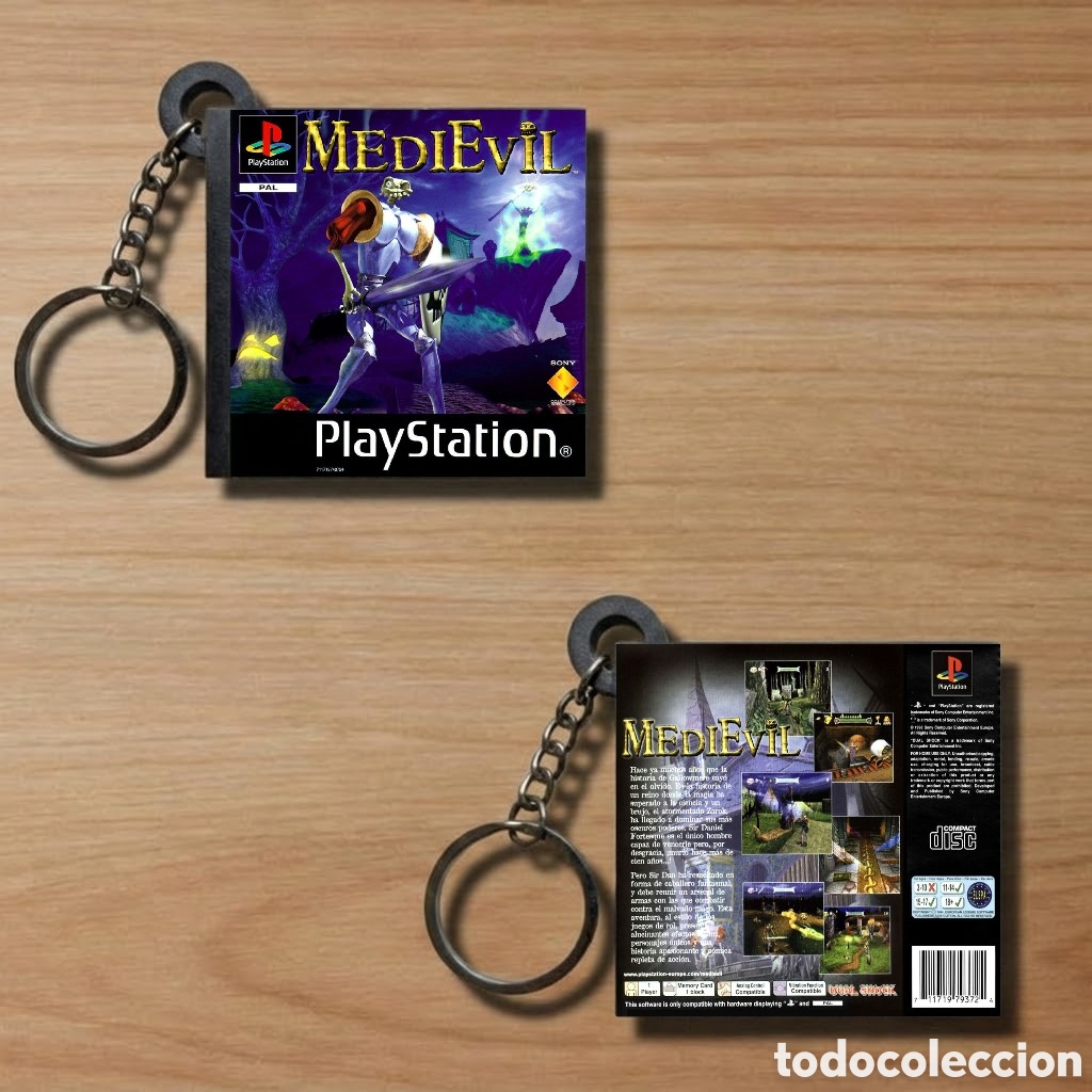 Videojuegos y Consolas: Llavero MediEvil Play Station