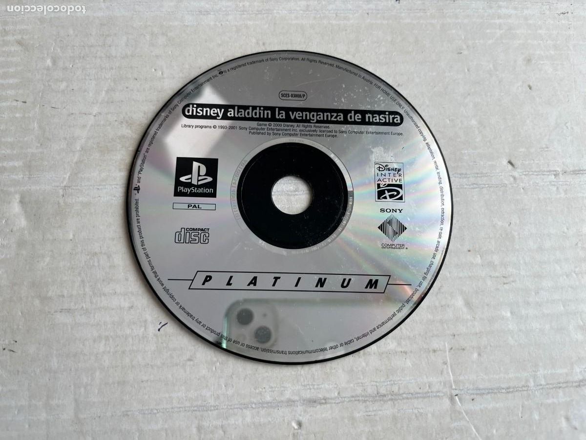 Videojuegos y Consolas: DISNEY ALADDIN LA VENGANZA DE NASIRA PLATINUM - PSX PS1 PSONE PLAYSTATION 1 PLAY STATION ONE KREATEN