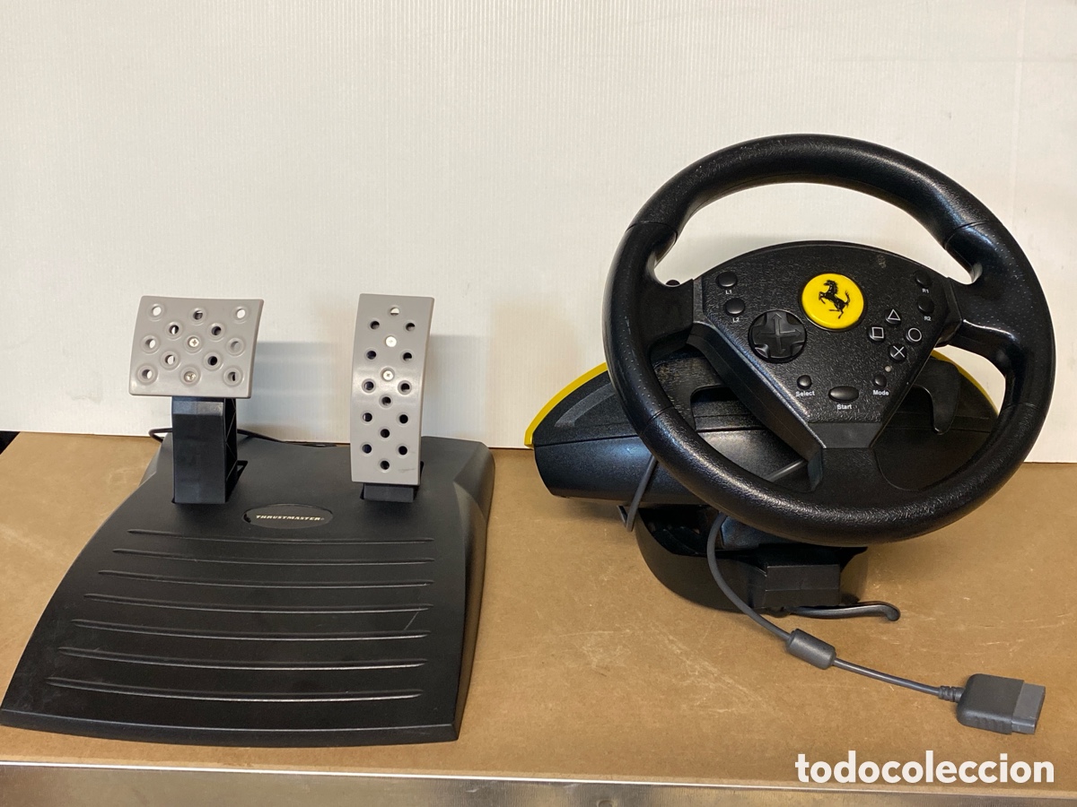 Videojuegos y Consolas: Simulador Volante y pedales Thrustmaster 360 Modena amarillo Playstation PS1 y PS2 Yellow Edition