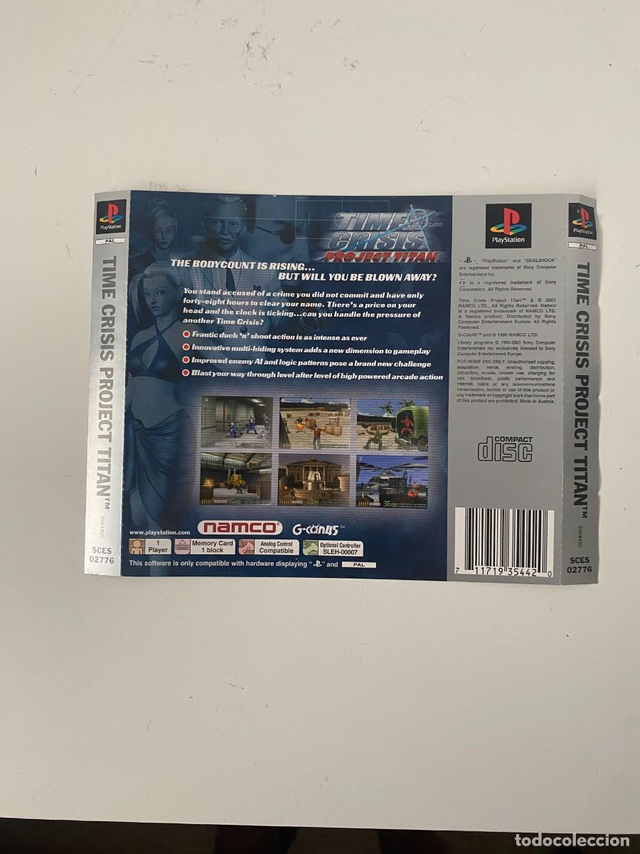 Videojuegos y Consolas: Contraportada Time Crisis Project Titan Playstation 1 PS1 PSX