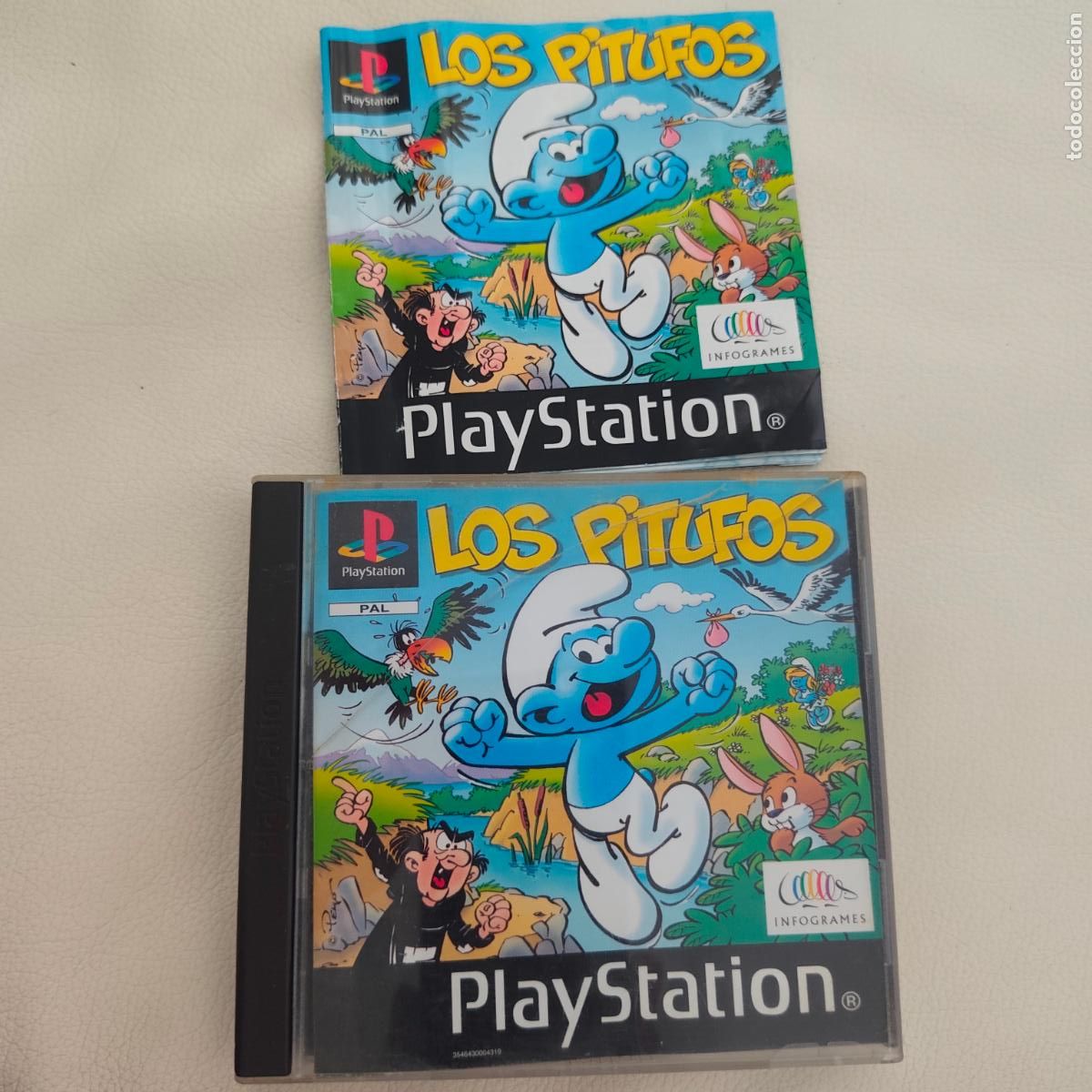Videojuegos y Consolas: Los pitufos ps1 portada y manual PlayStation 1 psone