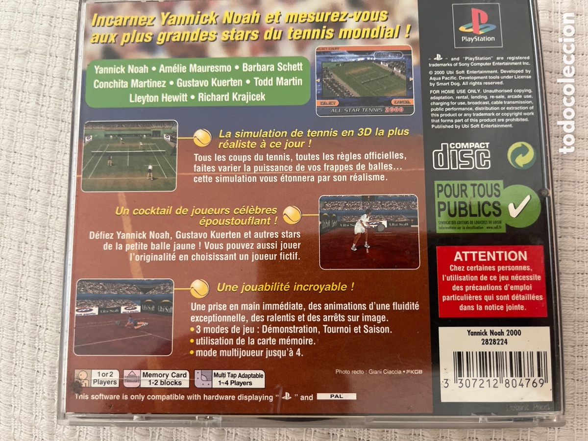 Videojuegos y consolas: Yannick Noah 2000. PlayStation - Foto 9