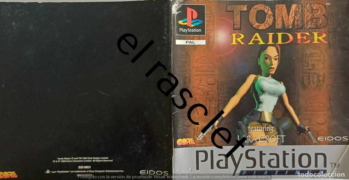 Videojuegos y Consolas: MANUAL INSTRUCCIONES -PLAY STATION PLATINUM - TOMB RAIDER -