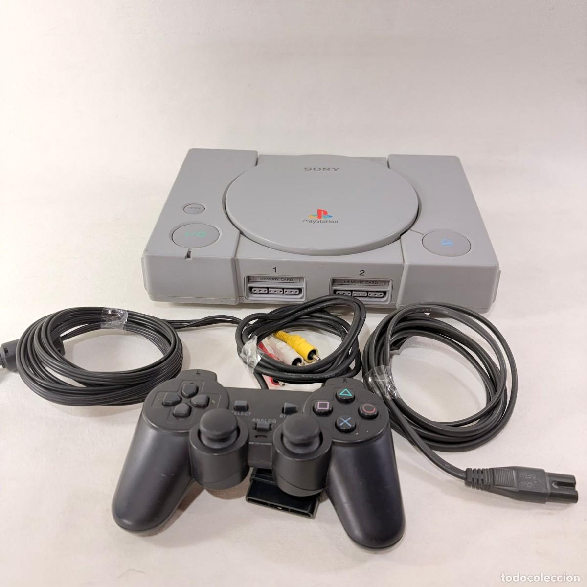 Videojuegos y Consolas: PLAYSTATION PS1 - MODELO SCPH 7502 + MANDO + CABLES - FUNCIONA