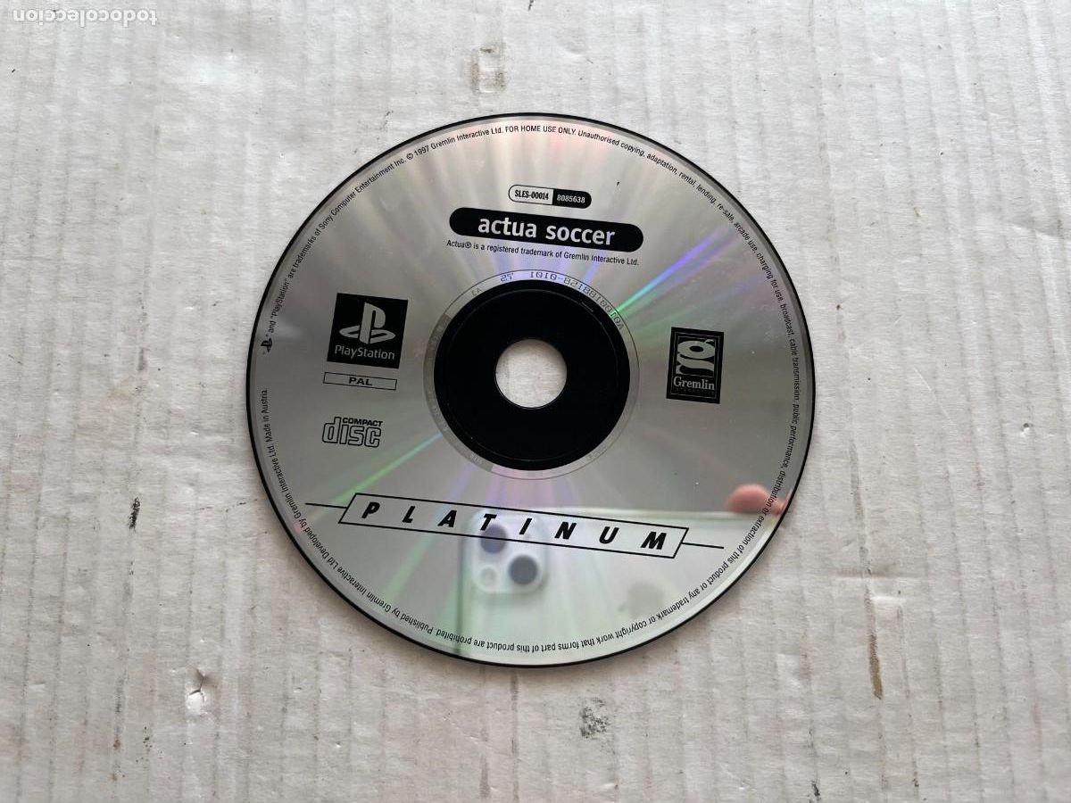 Videojuegos y Consolas: ACTUA SOCCER - PLATINUM - PSX PS1 PSONE PLAYSTATION 1 PLAY STATION ONE KREATEN