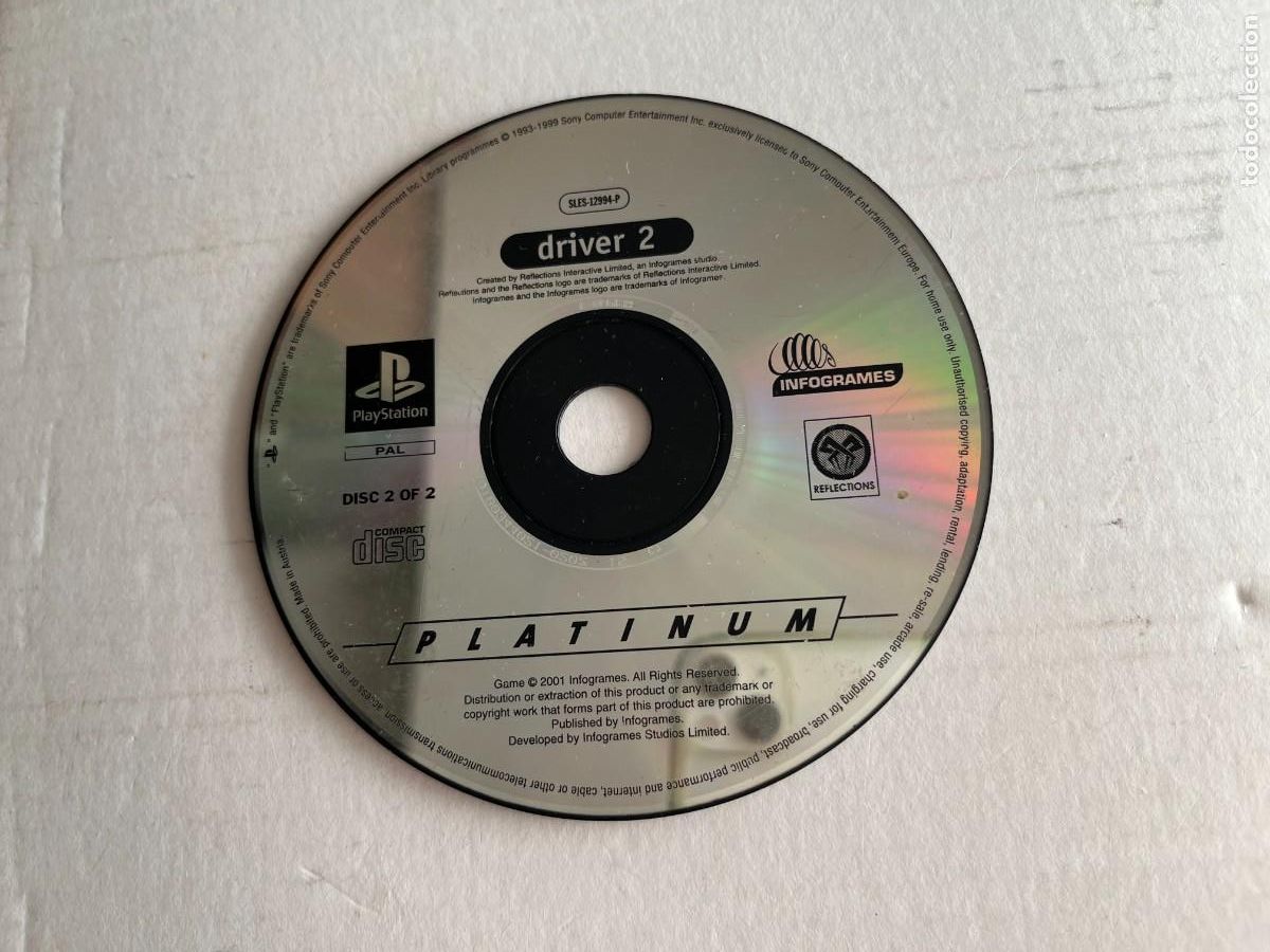 Videojuegos y consolas: DRIVER 2 DISC 2 OF 2 - PLATINUM PSX PS1 PSONE PLAYSTATION 1 PLAY STATION ONE KREATEN