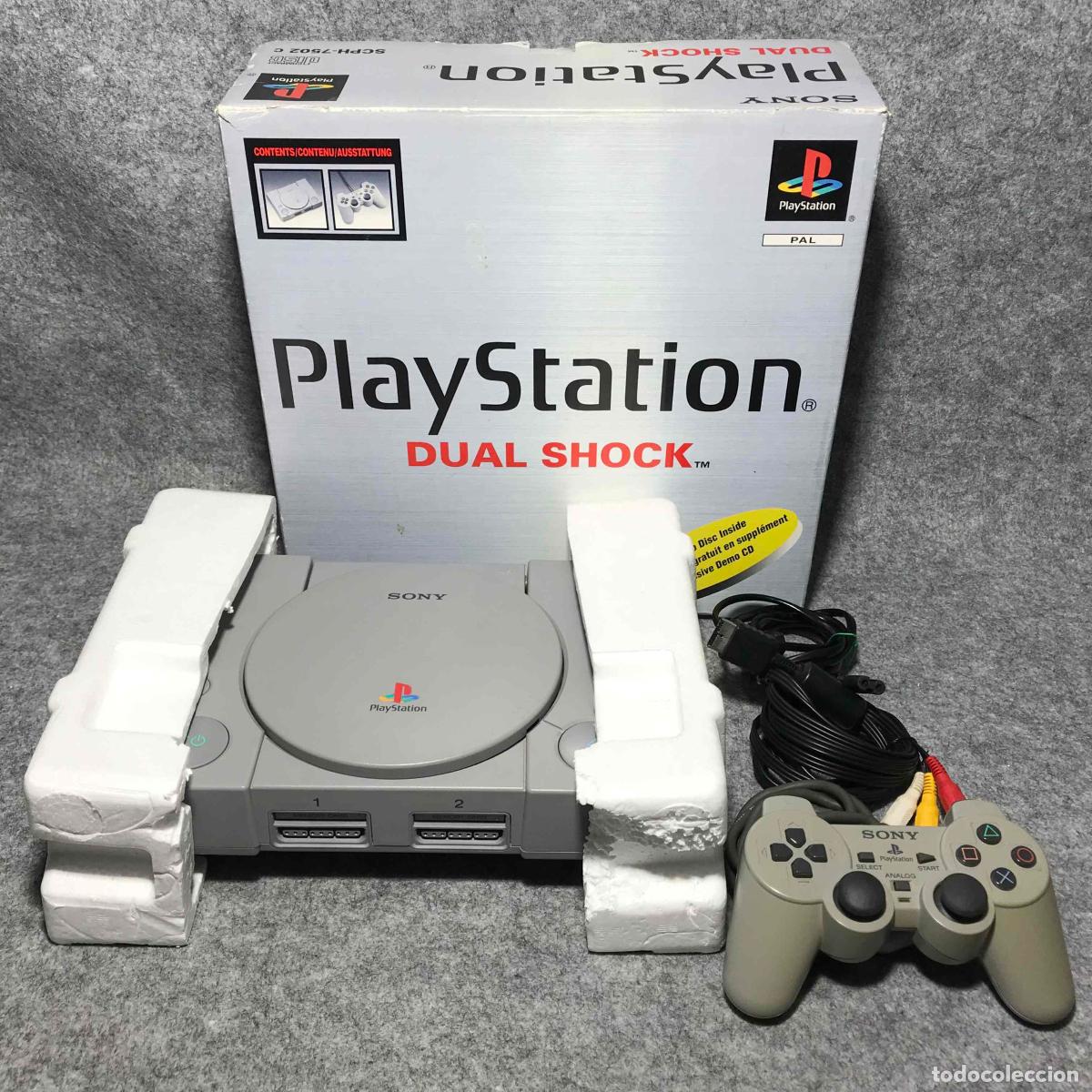 Videojuegos y consolas: CONSOLA SONY PLAYSTATION SCPH 7502+CHIP+CAJA PS1
