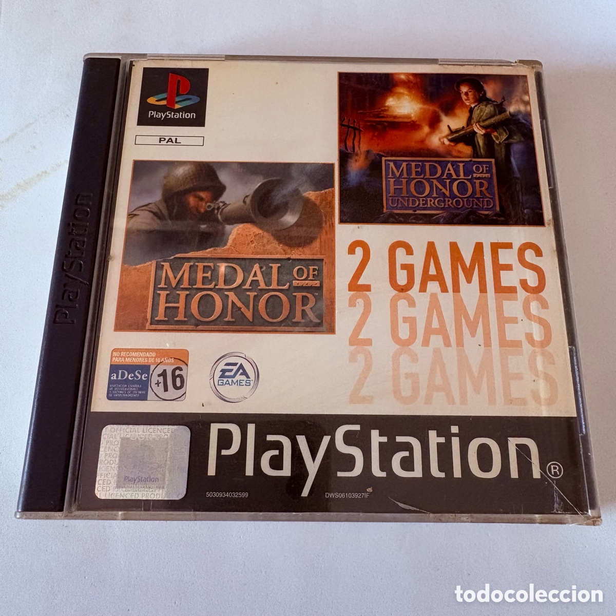 Videojuegos y consolas: Doble Juego para la consola PlayStation 1 ps1 medal of honor y underground