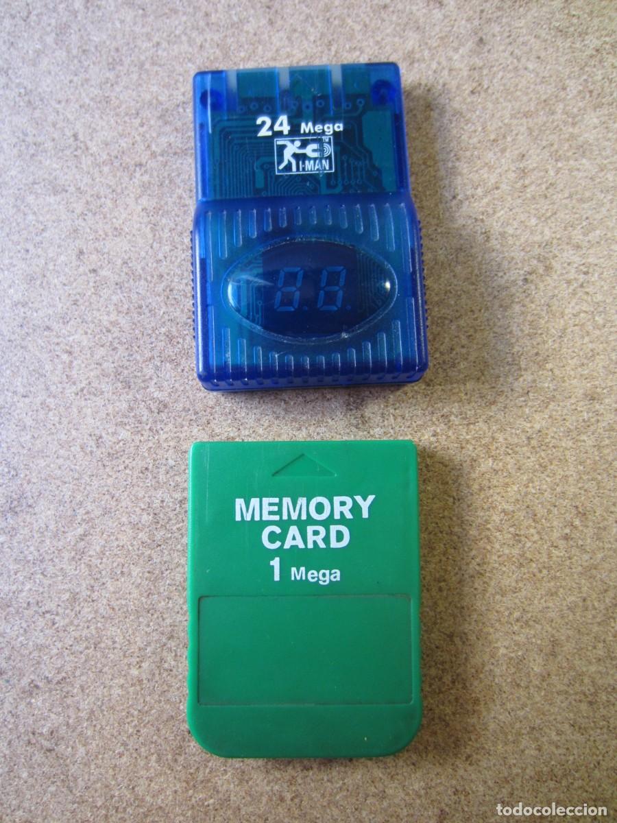Videojuegos y consolas: Lote 2 Tarjetas de Memoria (Memory Card) Genericas para PlayStation (DEFECTUOSAS)