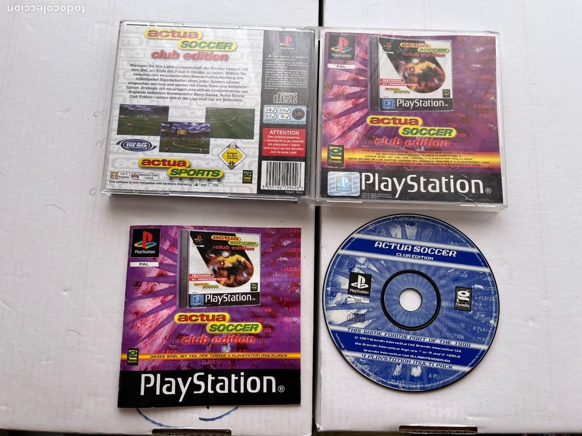 Videojuegos y consolas: ACTUA SOCCER CLUB EDITION SLES 00190 - PSX PS1 PSONE PLAYSTATION 1 PLAY STATION ONE KREATEN