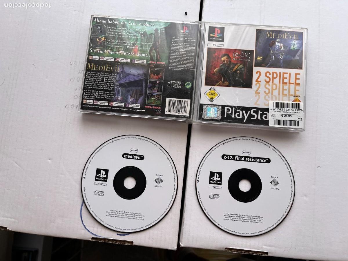 Videojuegos y consolas: C12 FINAL RESISTANCE MEDIEVIL SCES 03365 T 01493 T PSX PS1 PLAYSTATION 1 PLAY STATION ONE KREATEN