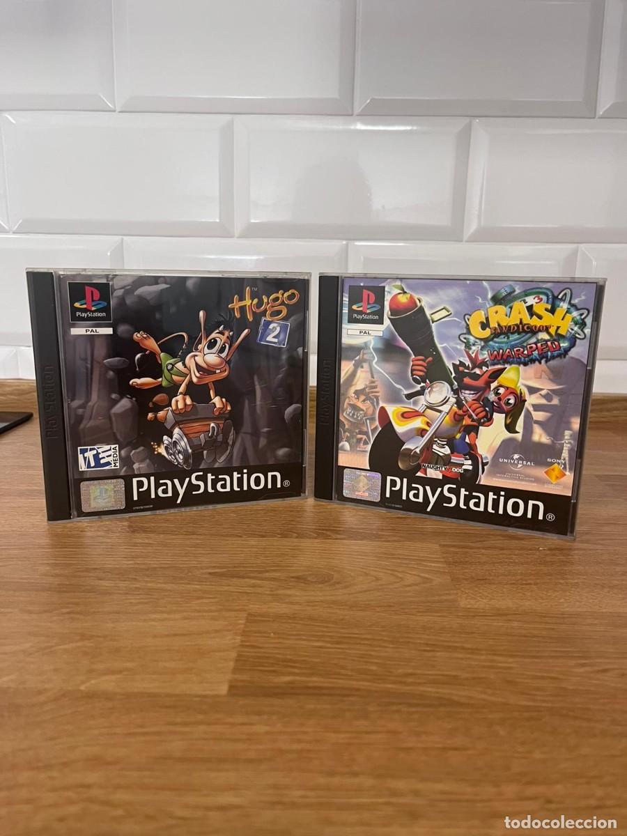 Videojuegos y consolas: CRASH BANDICOOT WARPED + HUGO 2 PS1 PAL
