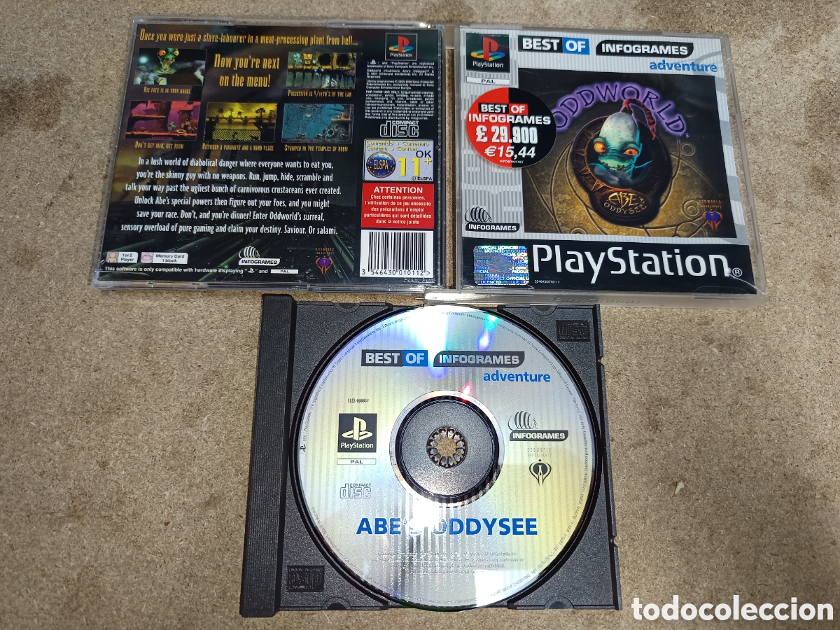 Videojuegos y consolas: PS1 ODDWORLD ABE'S ODDYSEE PAL UK SIN MANUAL