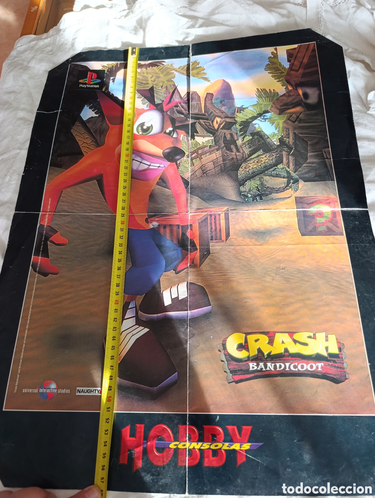 Videojuegos y consolas: P&oacute;ster Reversible Original Crash Bandicoot (PS1) - Revista Hobby Consolas Retro