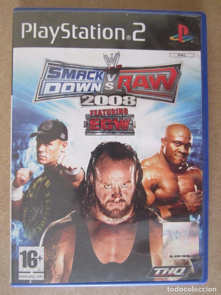 Videojuegos y consolas: JUEGO PS2 SMACK DOWN VS RAW 2008 - Foto 1