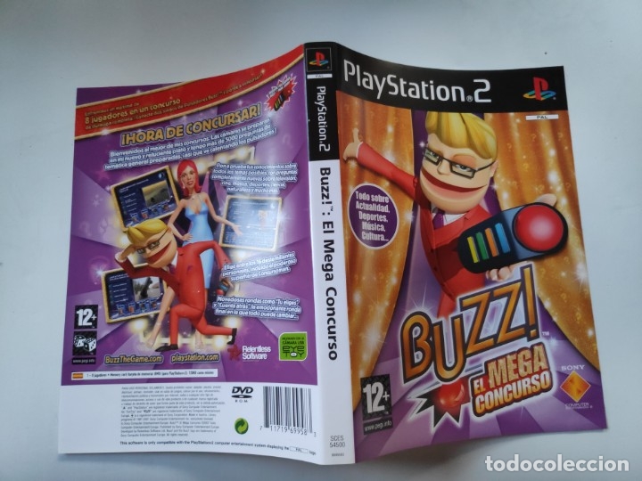 Videojuegos y consolas: CARATULA BUZZ! EL MEGA CONCURSO PS2 - Foto 1