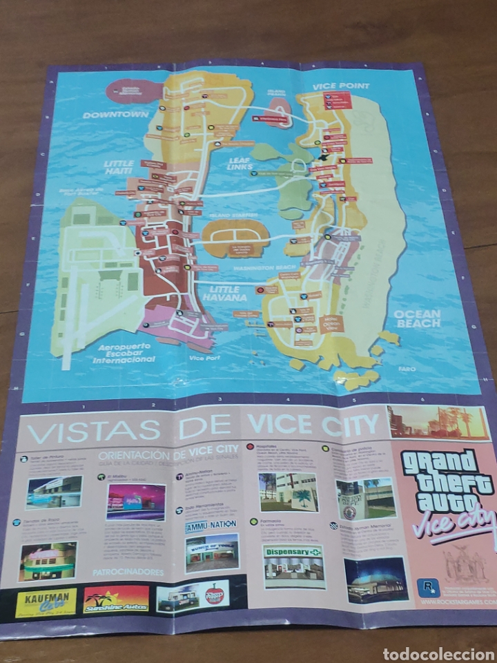 GTA Vice City Mapa/Pôster para PS2 - Escorrega o Preço